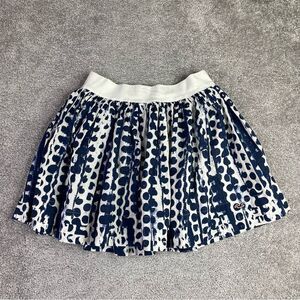 Hollister Betty Mini Skirt Women's 9 Blue Dot Flare Lined Pleated Y2K